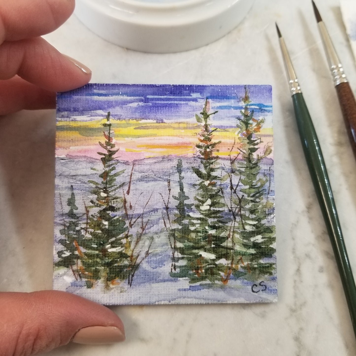 Hand Painted Watercolor Magnets