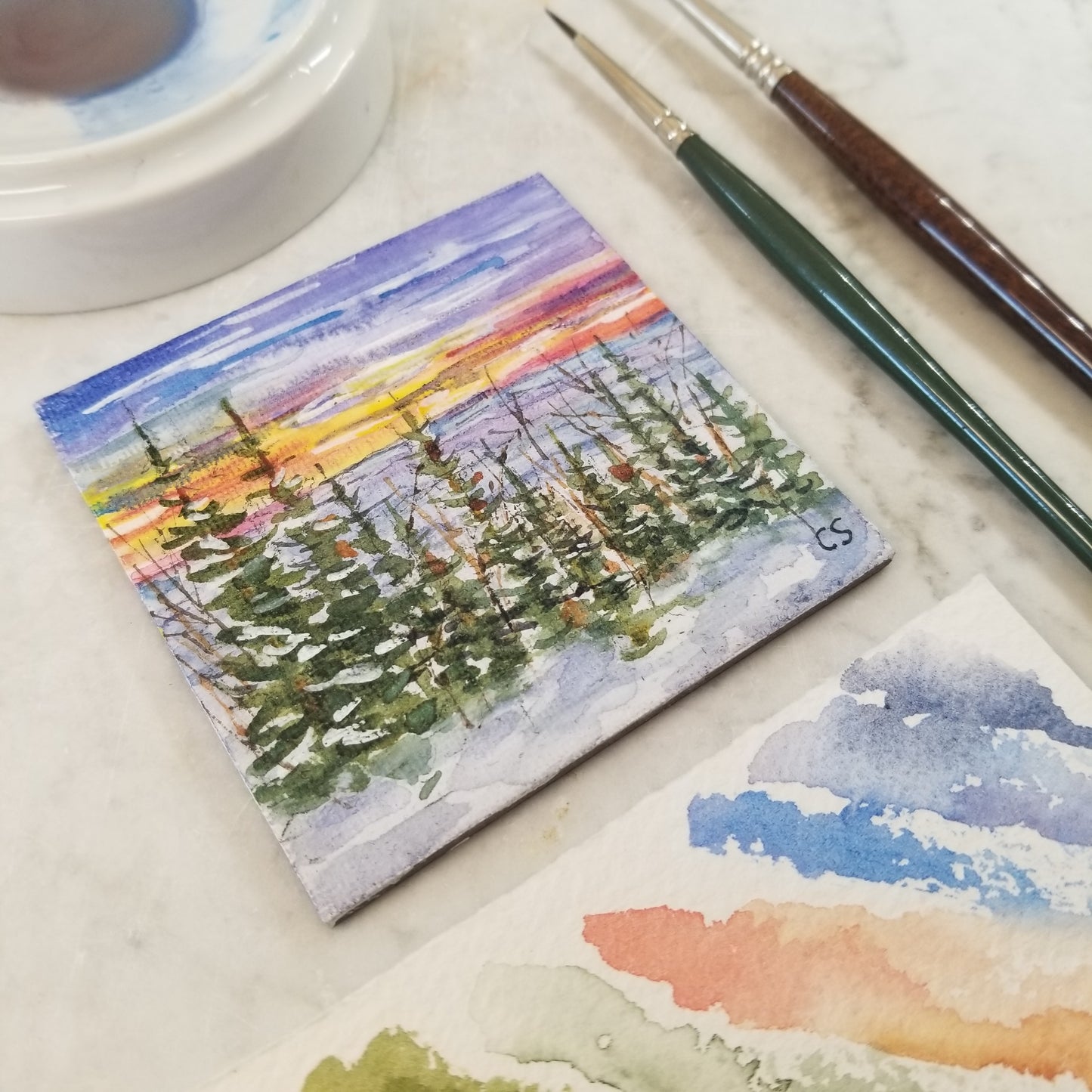 Hand Painted Watercolor Magnets