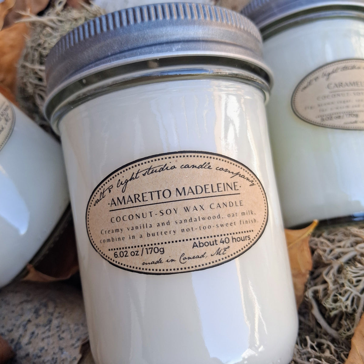 Hand Poured Coconut Soy Candles - Natural, Non-Toxic, 40 Hours Burn Time