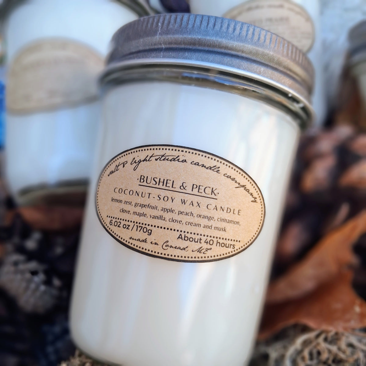 Hand Poured Coconut Soy Candles - Natural, Non-Toxic, 40 Hours Burn Time