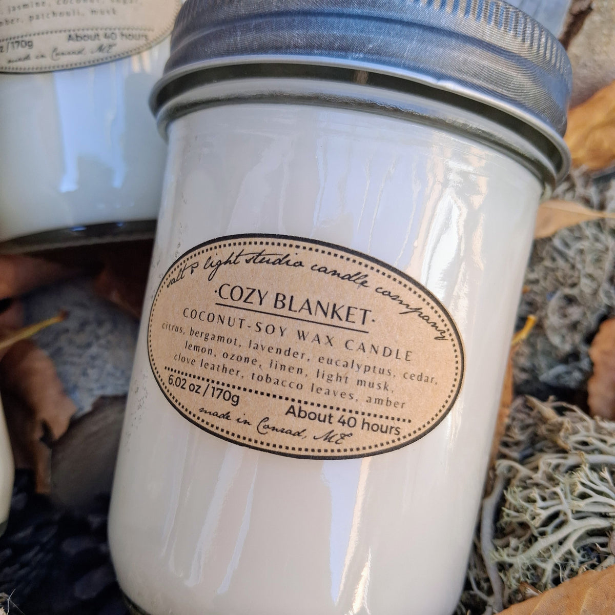 Hand Poured Coconut Soy Candles - Natural, Non-Toxic, 40 Hours Burn Time
