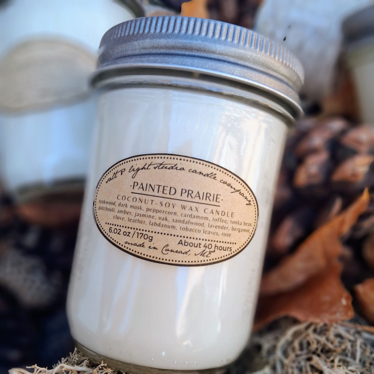 Hand Poured Coconut Soy Candles - Natural, Non-Toxic, 40 Hours Burn Time